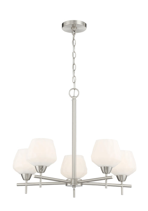 Minka-Lavery 2175-84 Five Light Chandelier, Brushed Nickel