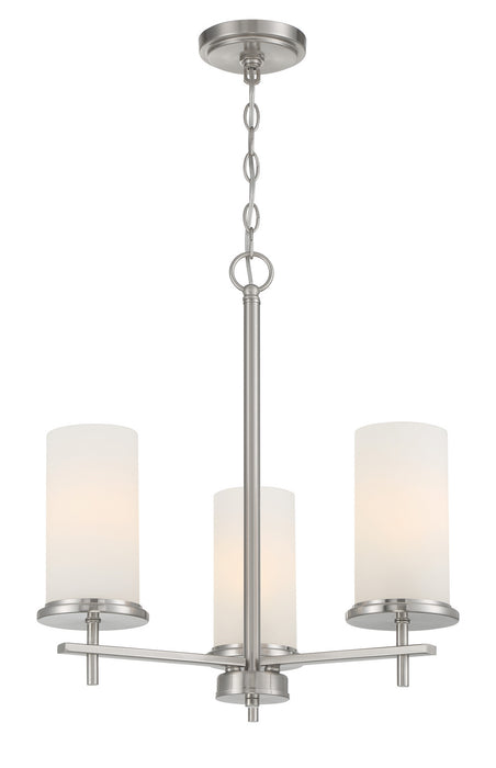 Minka-Lavery 4096-84 Three Light Chandelier, Brushed Nickel