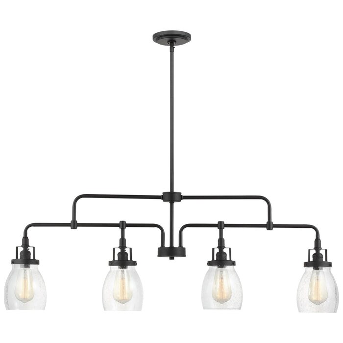 Generation Lighting 6614504-112 Four Light Island Pendant, Midnight Black
