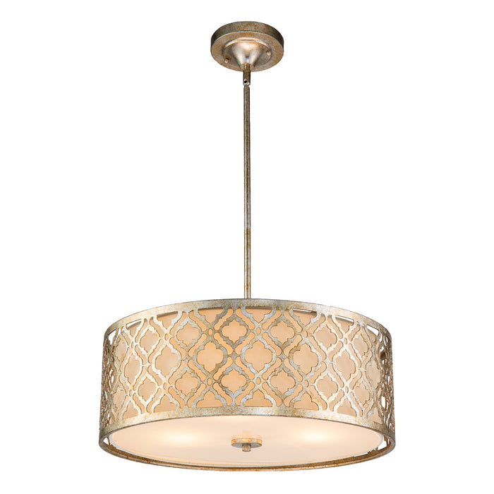 Lucas + McKearn GN/ARABELLA/P/L-S Three Light Island Pendant/Semi Flush, Antique Silver