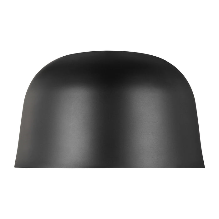 Visual Comfort Modern 700FMFND15B-LED930-277 LED Flush Mount, Nightshade Black