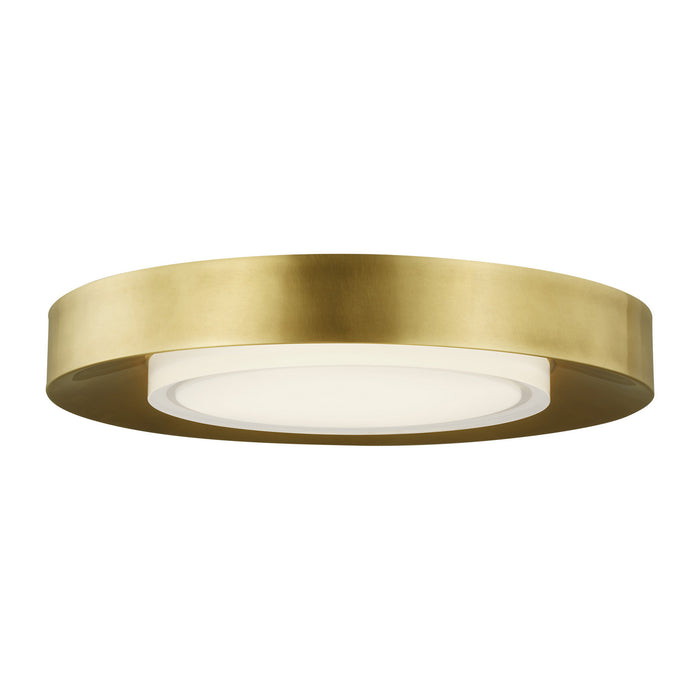 Visual Comfort Modern 700FMHLO16NB-LED927 LED Flush Mount, Natural Brass