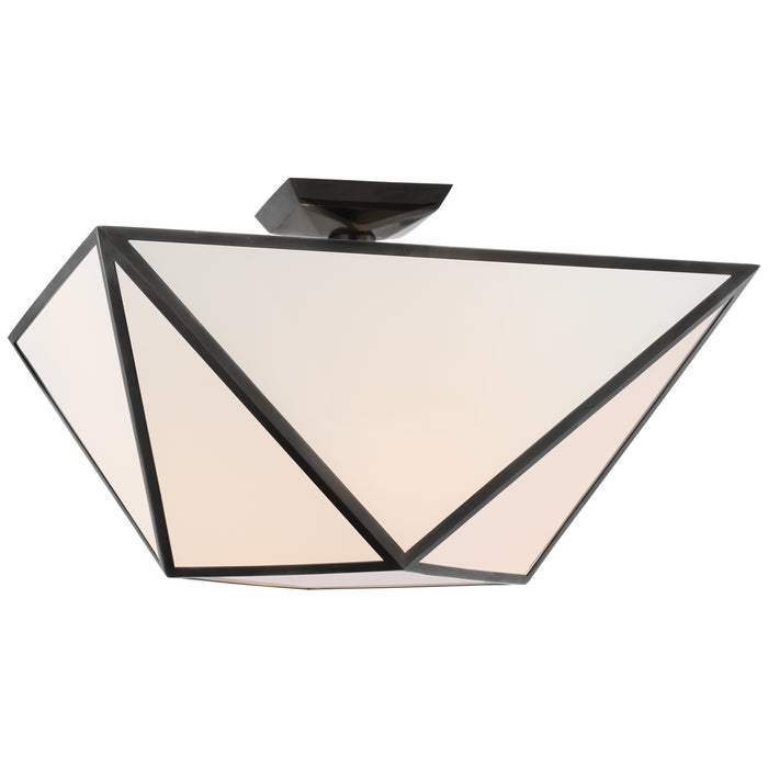 Visual Comfort Signature JN 4241BZ-WG LED Semi-Flush Mount, Bronze