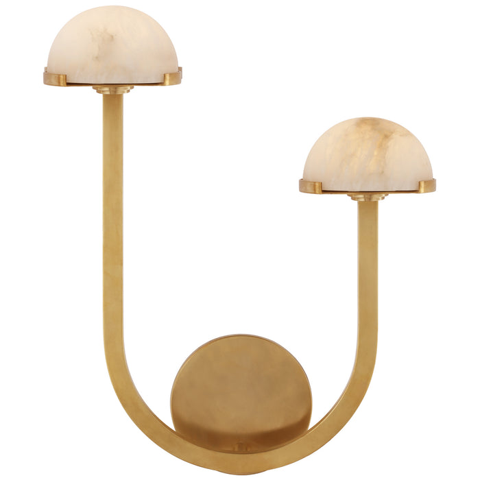 Visual Comfort Signature KW 2623AB-ALB LED Wall Sconce, Antique-Burnished Brass