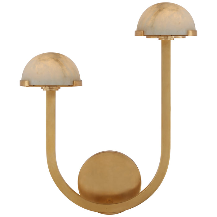 Visual Comfort Signature KW 2624AB-ALB LED Wall Sconce, Antique-Burnished Brass