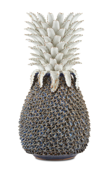 Currey and Company 1200-0481 Pineapple, Blue/White