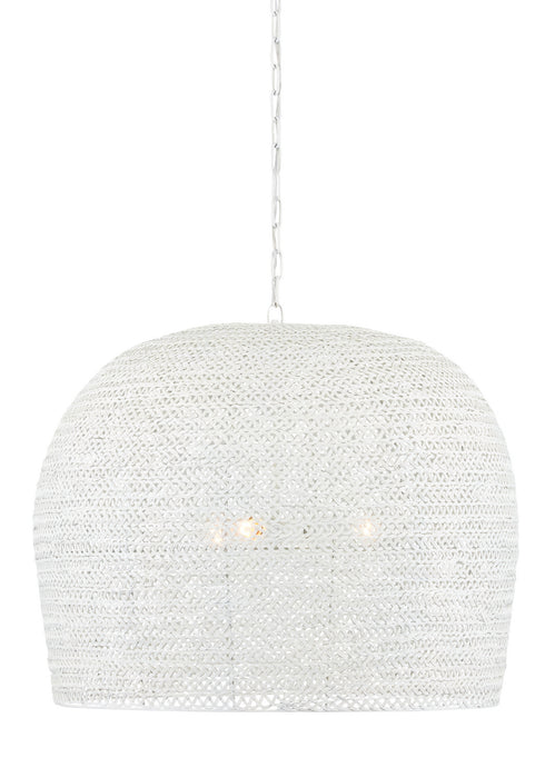 Currey and Company 9000-0869 Three Light Chandelier, White