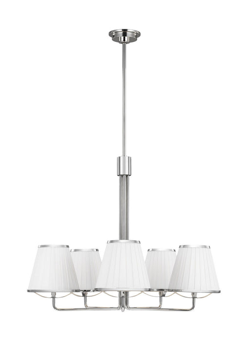Visual Comfort Studio LC1185PN Five Light Chandelier, Polished Nickel