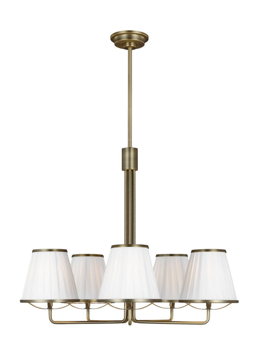 Visual Comfort Studio LC1185TWB Five Light Chandelier, Time Worn Brass