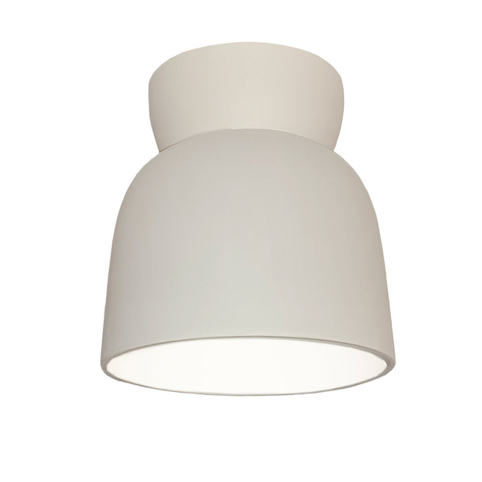 Justice Designs CER-6190-BIS One Light Flush-Mount, Bisque
