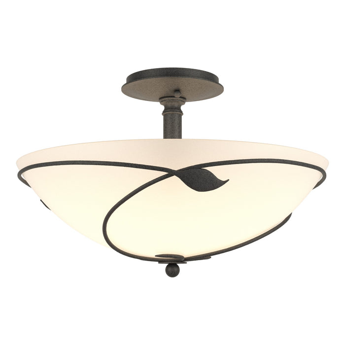 Hubbardton Forge 126732-SKT-20-GG0052 Three Light Semi-Flush Mount, Natural Iron