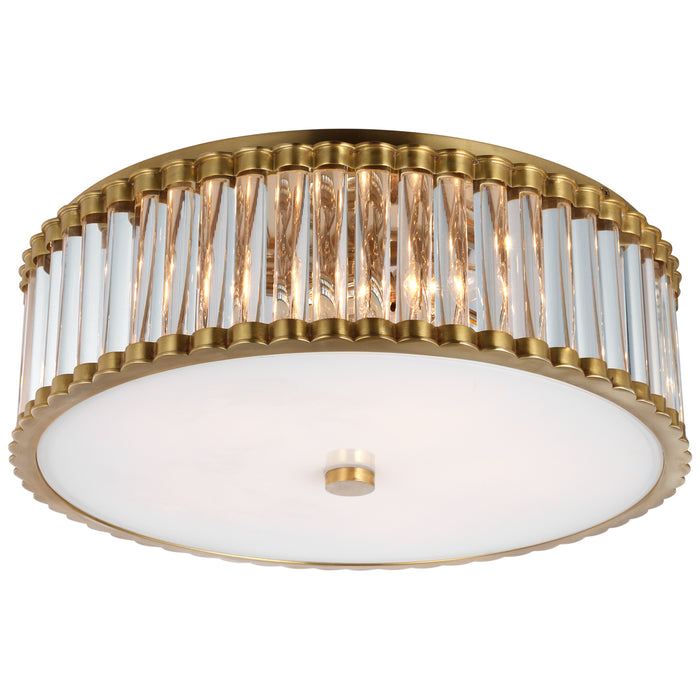 Visual Comfort Signature CHC 4926HAB-CG LED Flush Mount, Hand-Rubbed Antique Brass
