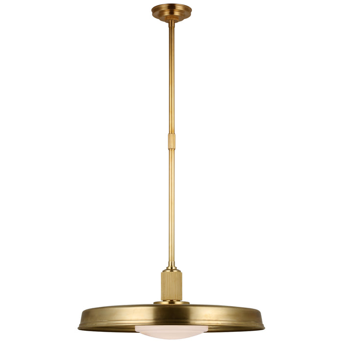 Visual Comfort Signature CHC 5302AB-WG LED Pendant, Antique-Burnished Brass