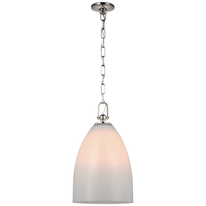Visual Comfort Signature CHC 5426PN-WG LED Pendant, Polished Nickel