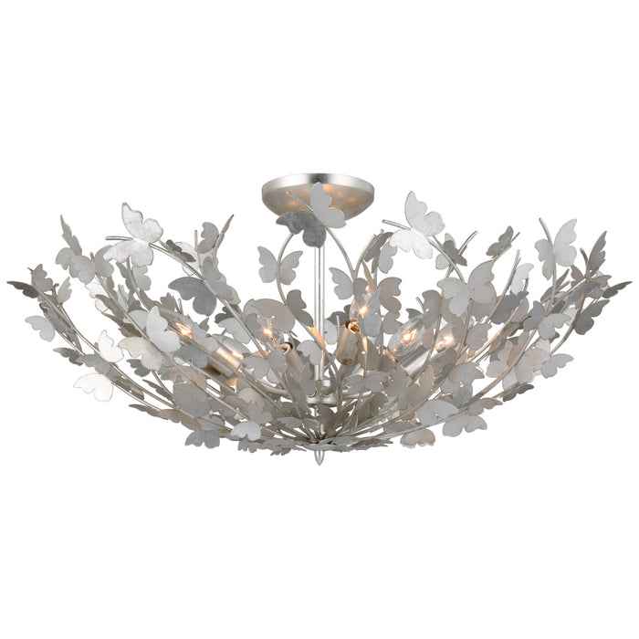 Visual Comfort Signature JN 4405BSL LED Semi Flush Mount, Burnished Silver Leaf