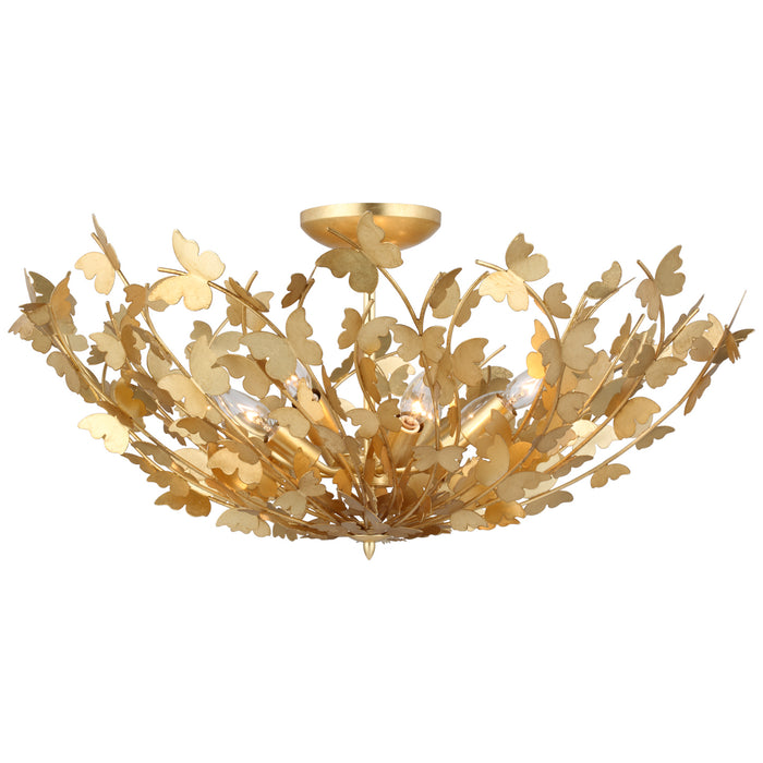 Visual Comfort Signature JN 4405G LED Semi Flush Mount, Gild