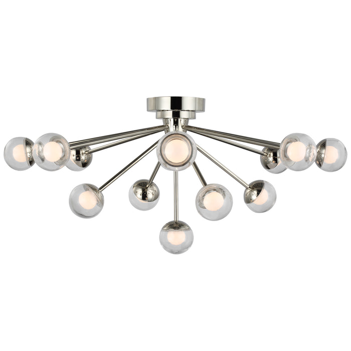 Visual Comfort Signature KS 4230PN-CG LED Flush Mount, Polished Nickel