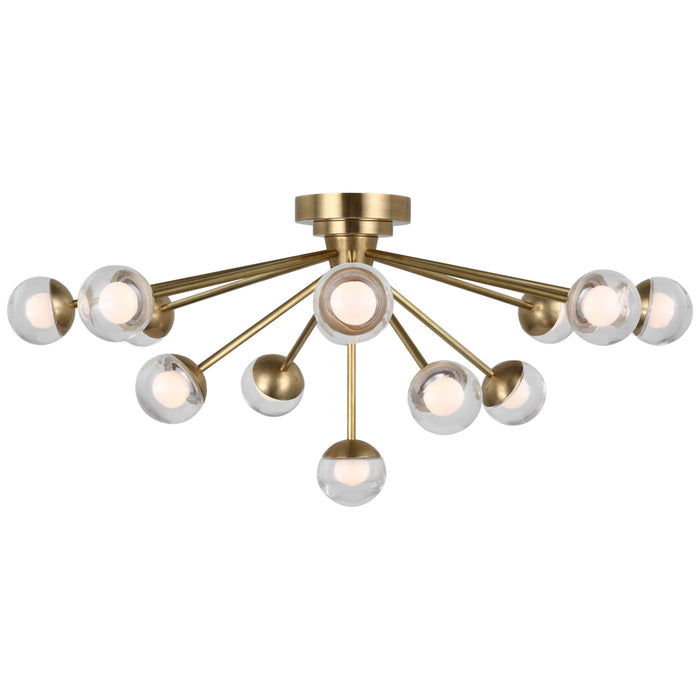 Visual Comfort Signature KS 4230SB-CG LED Flush Mount, Soft Brass