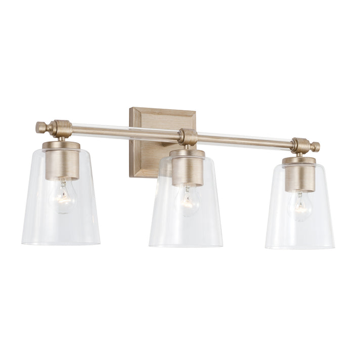 Capital Lighting 144831BS-523 Three Light Vanity, Brushed Champagne