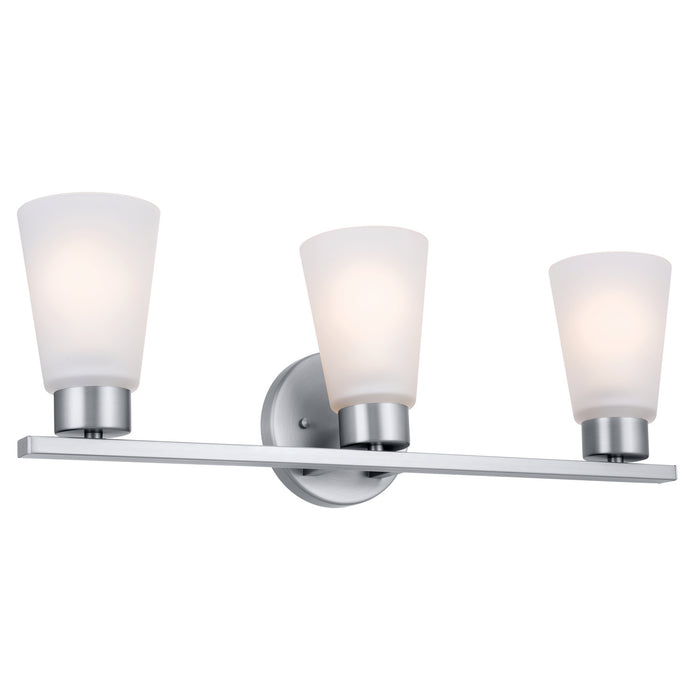 Kichler 55121NI Three Light Bath, Brushed Nickel