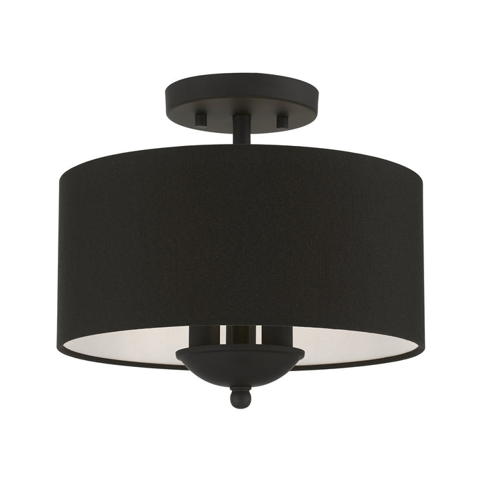 Livex Lighting 43441-04 Three Light Semi-Flush Mount, Black