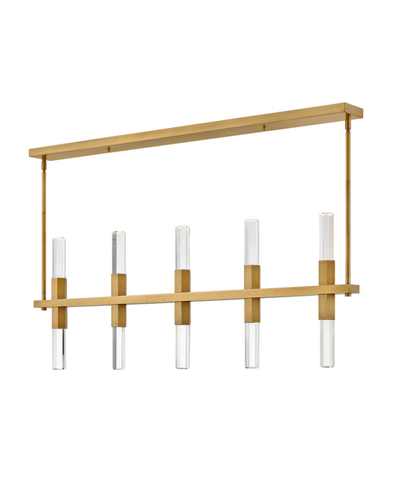 Fredrick Ramond FR30608HBR LED Linear Pendant, Heritage Brass