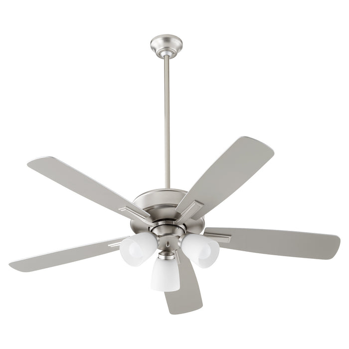 Quorum 4525-365 52" Ceiling Fan, Satin Nickel