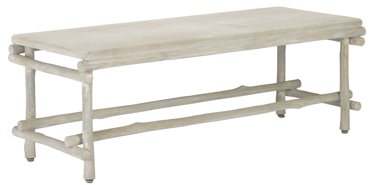 Currey and Company 2000-0027 Table/Bench, Portland/Faux Bois