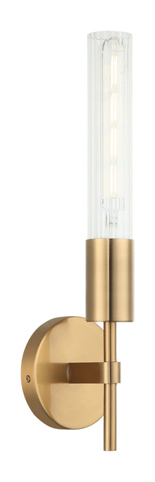 Matteo Lighting S04001AG One Light Vanity, Aged Gold Brass