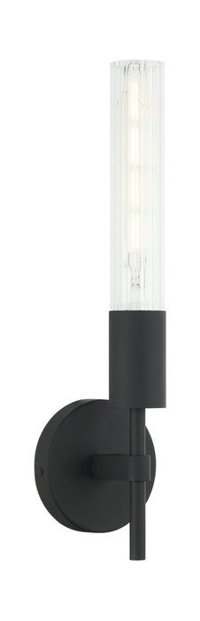 Matteo Lighting S04001MB One Light Vanity, Matte Black