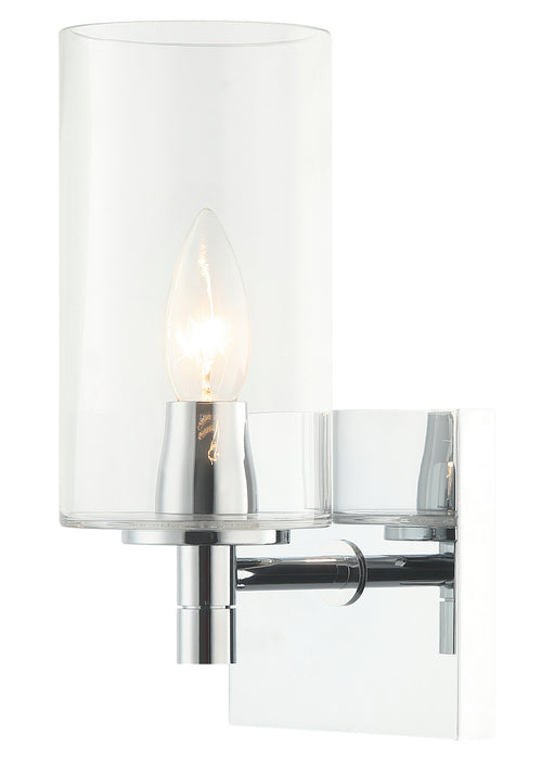 Matteo Lighting S04901CHCL One Light Wall Sconce, Chrome