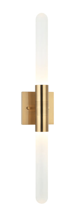 Matteo Lighting W65802AG LED Wall Sconce, Aged Gold Brass