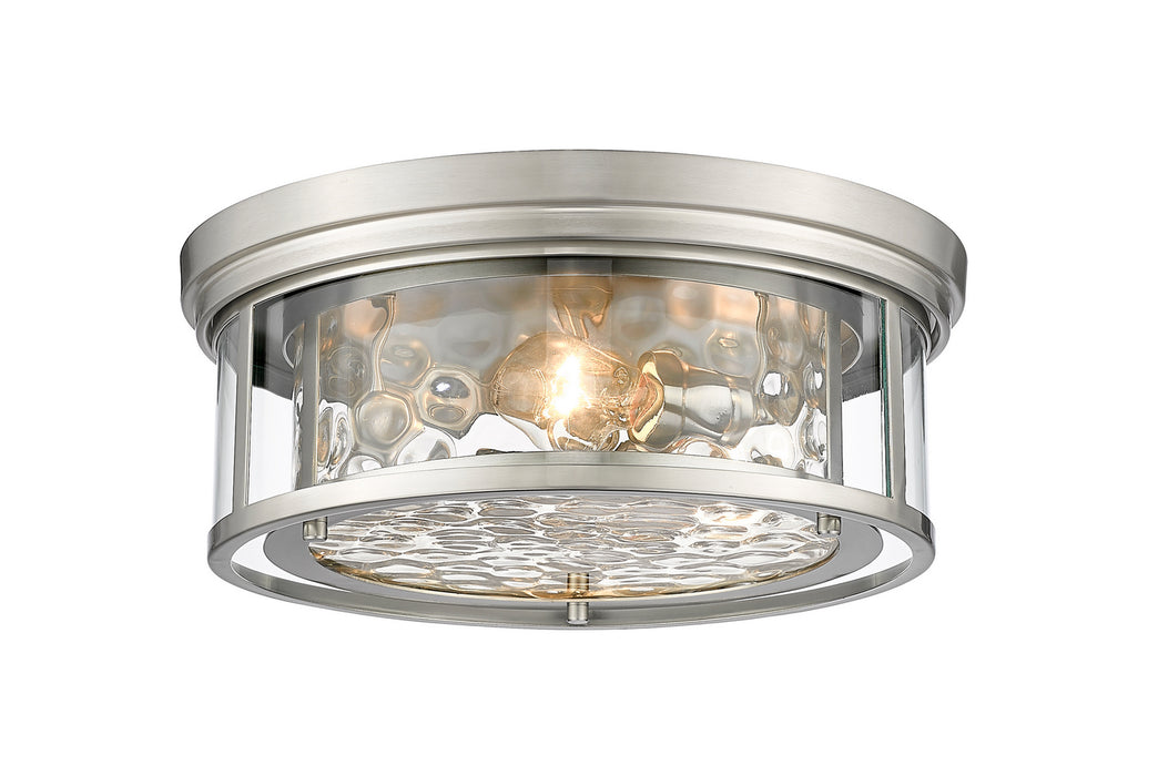 Z-Lite 493F3-BN Three Light Flush Mount, Brushed Nickel