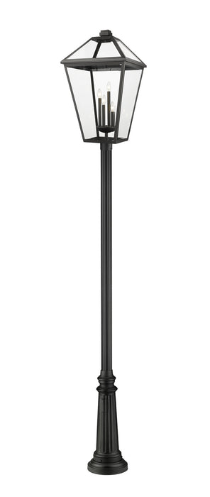 Z-Lite 579PHXLXR-511P-BK Four Light Outdoor Post Mounted Fixture, Black