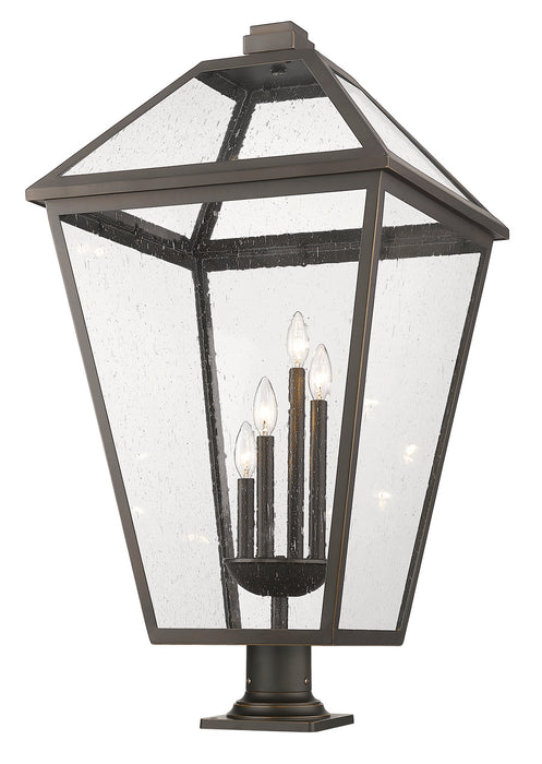 Z-Lite 579PHXLXR-533PM-ORB Four Light Outdoor Pier Mounted Fixture, Oil Rubbed Bronze