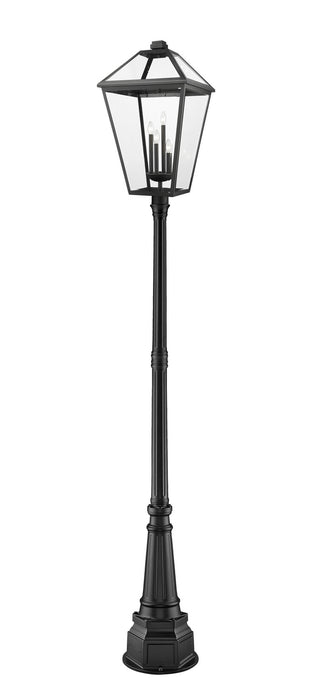 Z-Lite 579PHXLXR-564P-BK Four Light Outdoor Post Mounted Fixture, Black