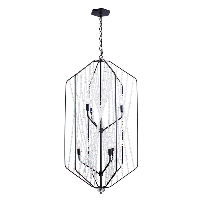 Varaluz 321F06CB Six Light Foyer Pendant, Carbon