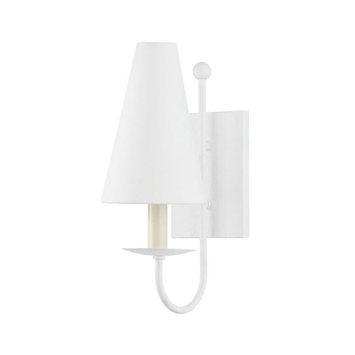 Troy Lighting B3301-GSW One Light Wall Sconce, Gesso White