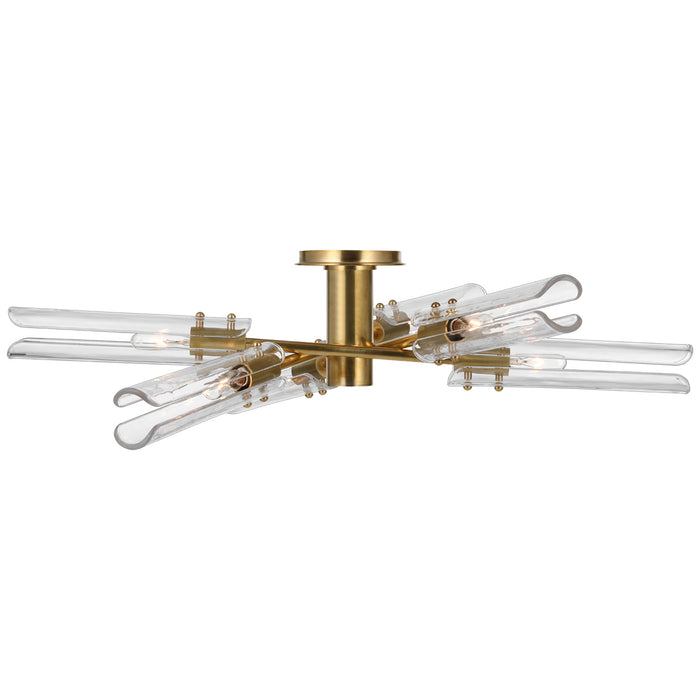 Visual Comfort Signature ARN 4480HAB-CG LED Flush Mount, Hand-Rubbed Antique Brass