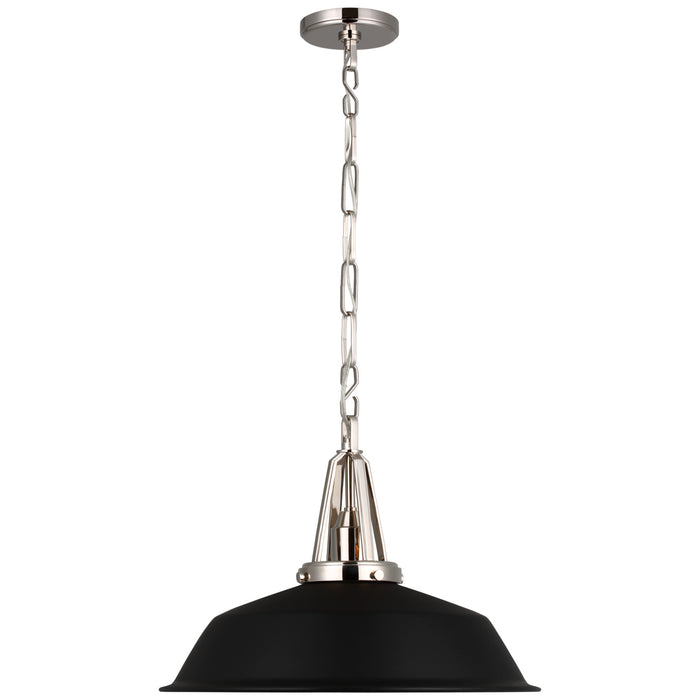 Visual Comfort Signature CHC 5462PN-BLK LED Pendant, Polished Nickel