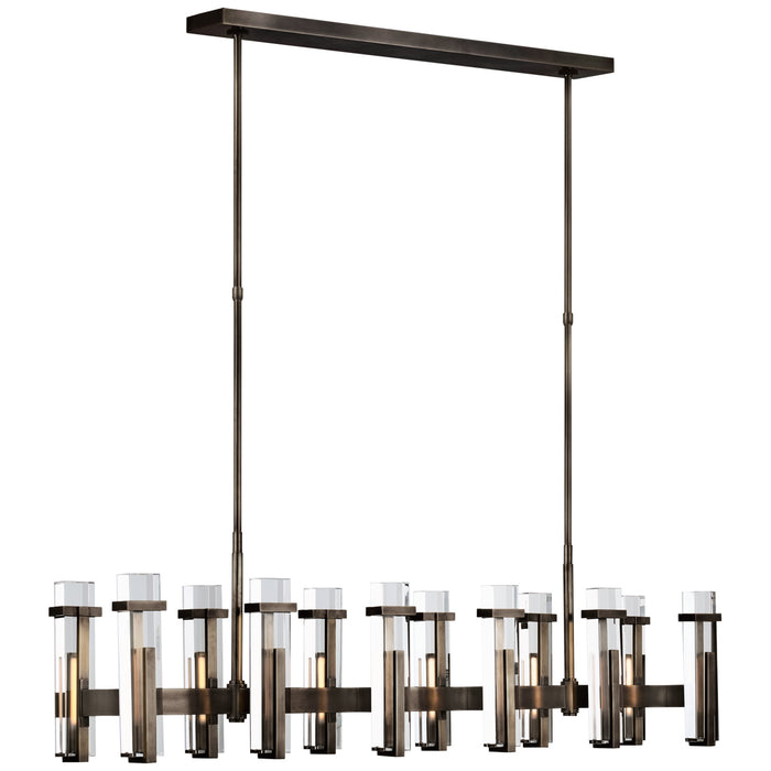 Visual Comfort Signature S 5915BZ-CG LED Linear Chandelier, Bronze