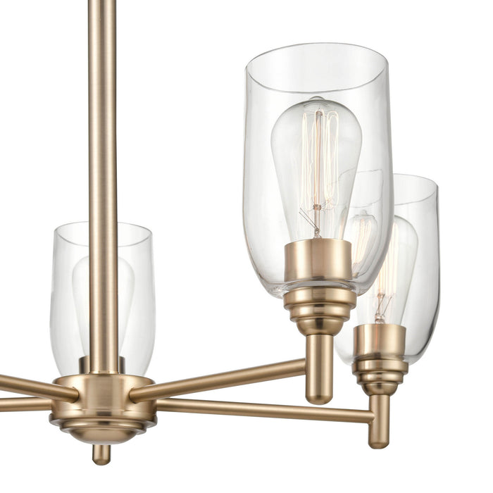 Millennium 4995-MG Five Light Chandelier, Modern Gold