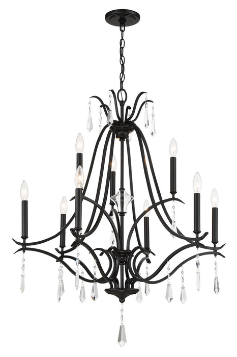 Minka-Lavery 4449-66A Nine Light Chandelier, Coal