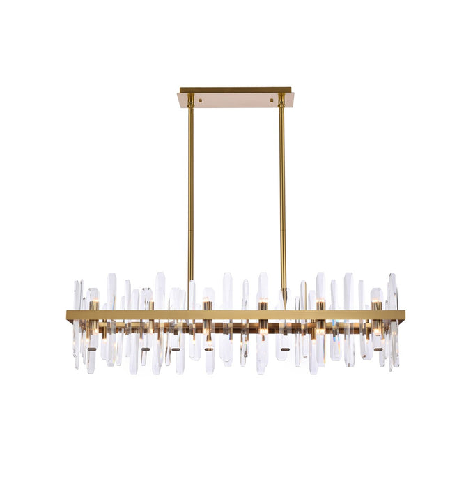 Elegant Lighting 2200G42SG 24 Light Chandelier, Satin Gold