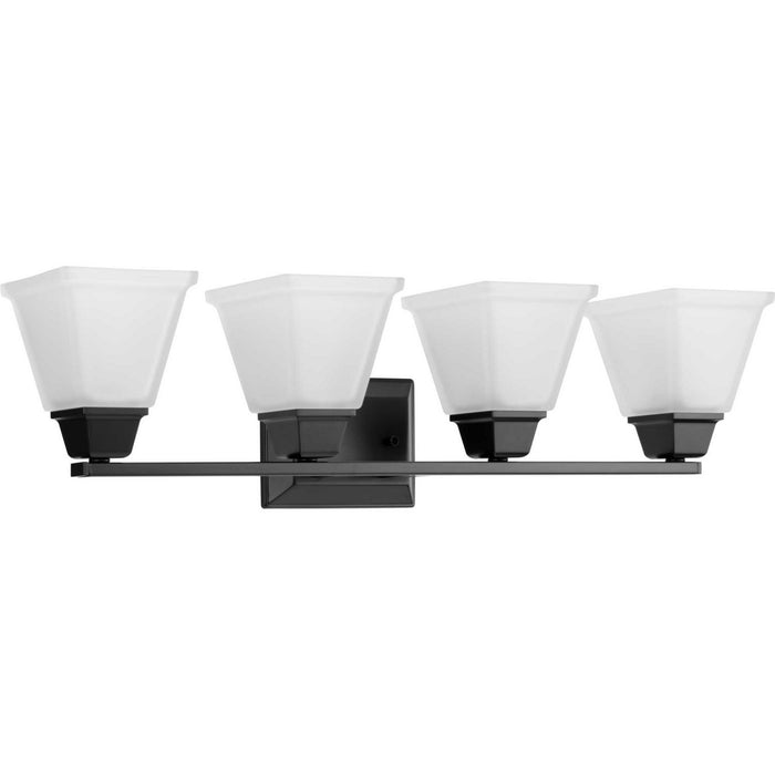 Progress Lighting P300161-31M Four Light Bath Vanity, Matte Black