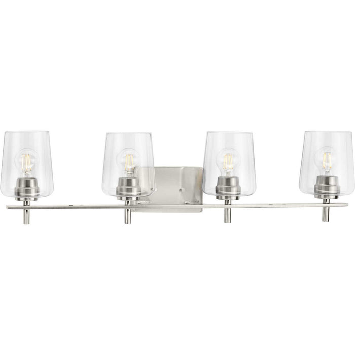 Progress Lighting P300363-009 Four Light Bath Vanity, Brushed Nickel