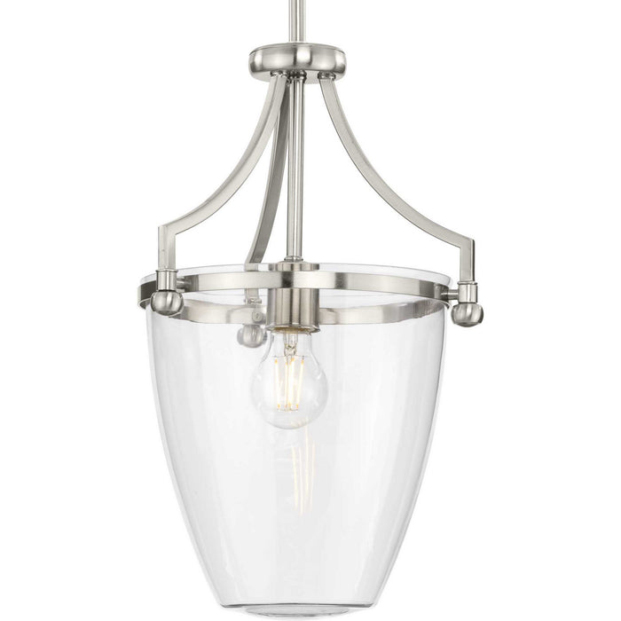 Progress Lighting P500360-009 One Light Pendant, Brushed Nickel