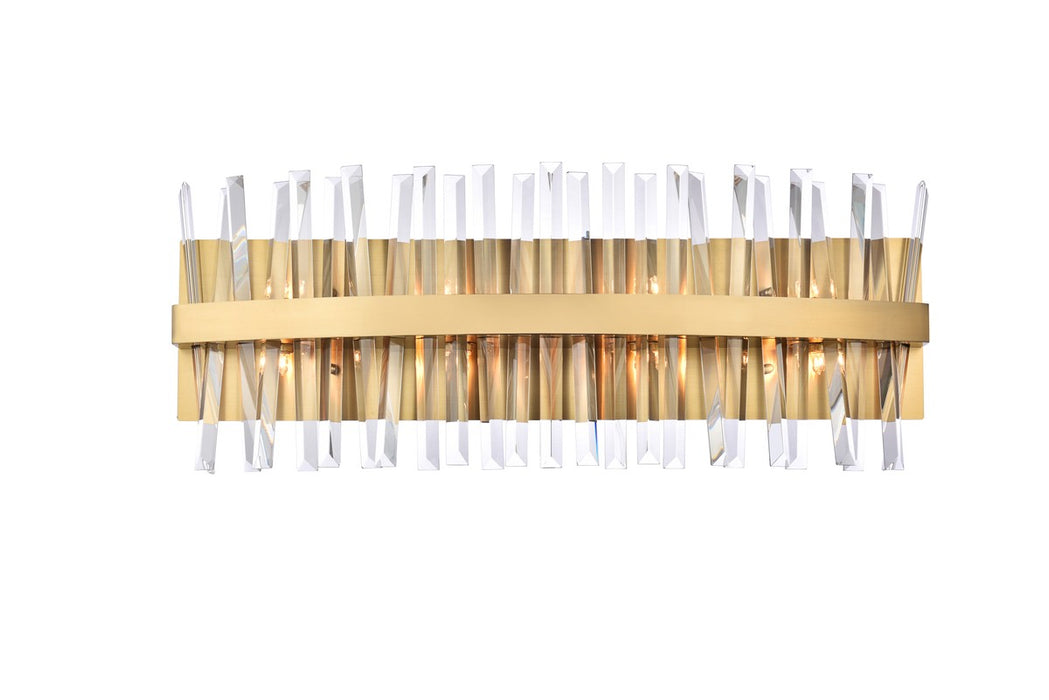 Elegant Lighting 6200W30SG Eight Light Bath Sconce, Satin Gold