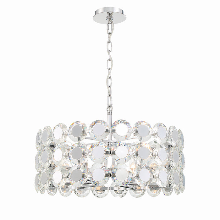 Eurofase 44285-012 Six Light Chandelier, Chrome