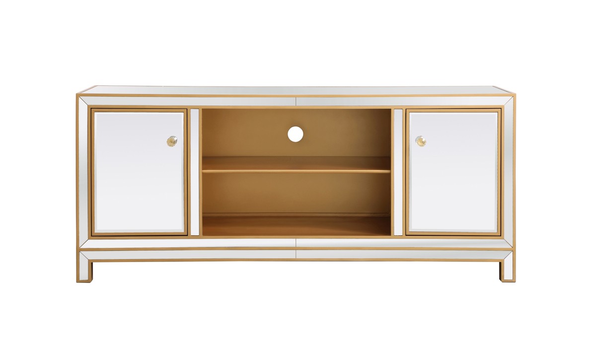 Elegant Lighting MF701G TV Stand, Gold